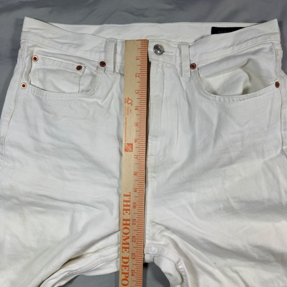 ALLSAINTS Mari Boys Jean High Rise Straight‎ Leg Jeans White W29 - Picture 6 of 12